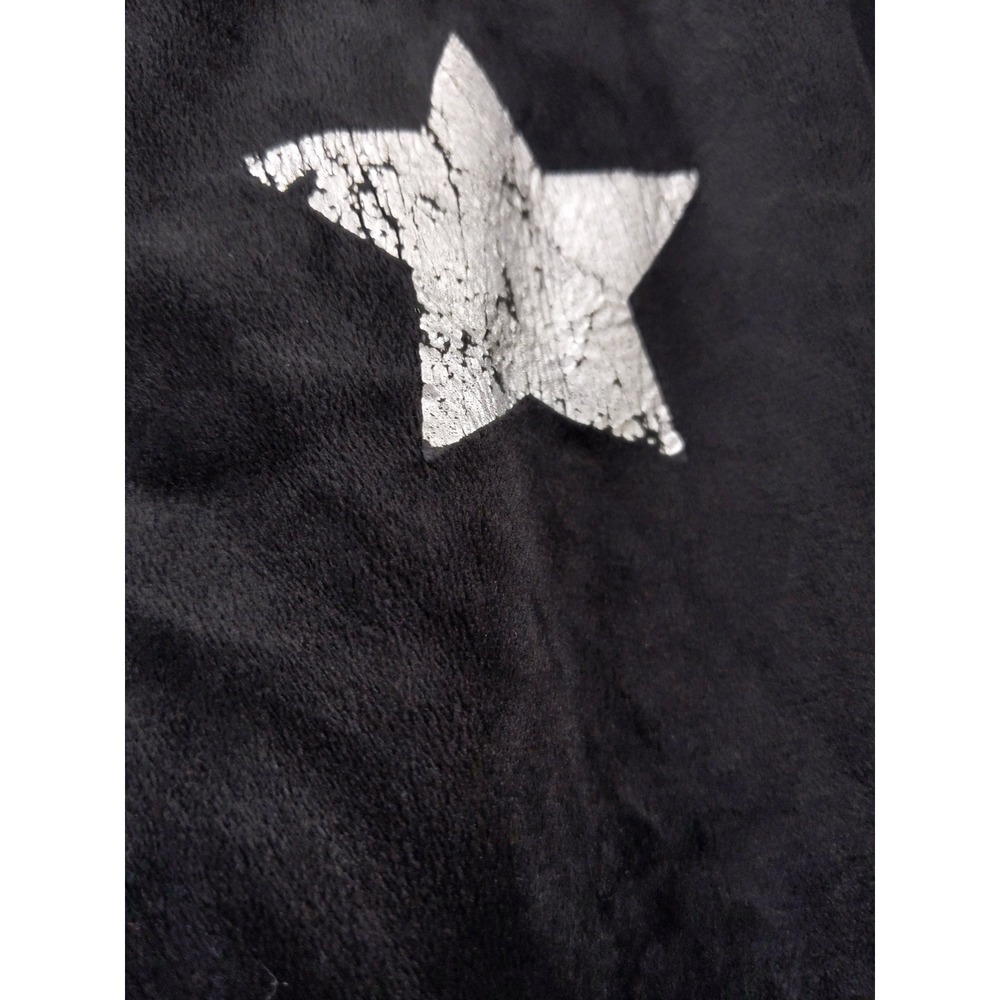 Nannette Lepore Black Velour Star Print‎ Long Sleeve Pullover Top Sz S - Picture 4 of 9